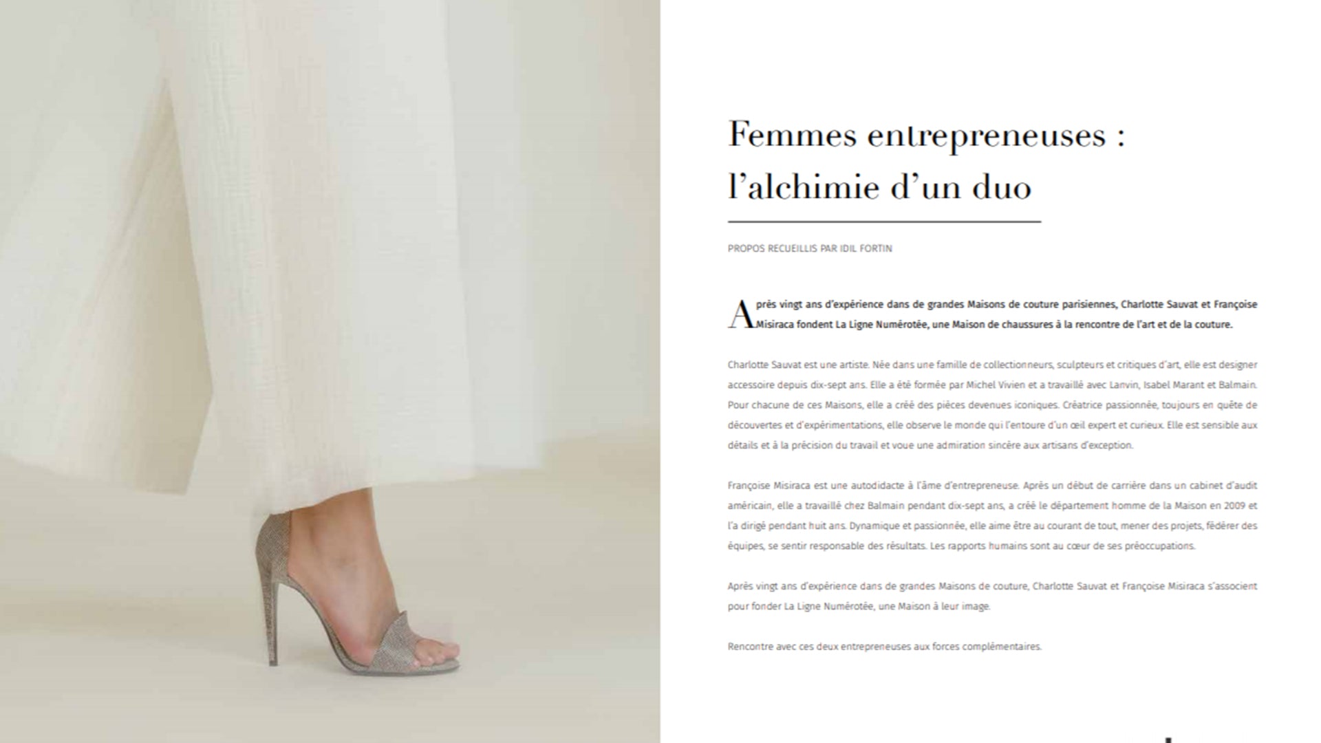 Idil Fortin - La Ligne Numérotée - Femmes entrepreneuses dans la mode -