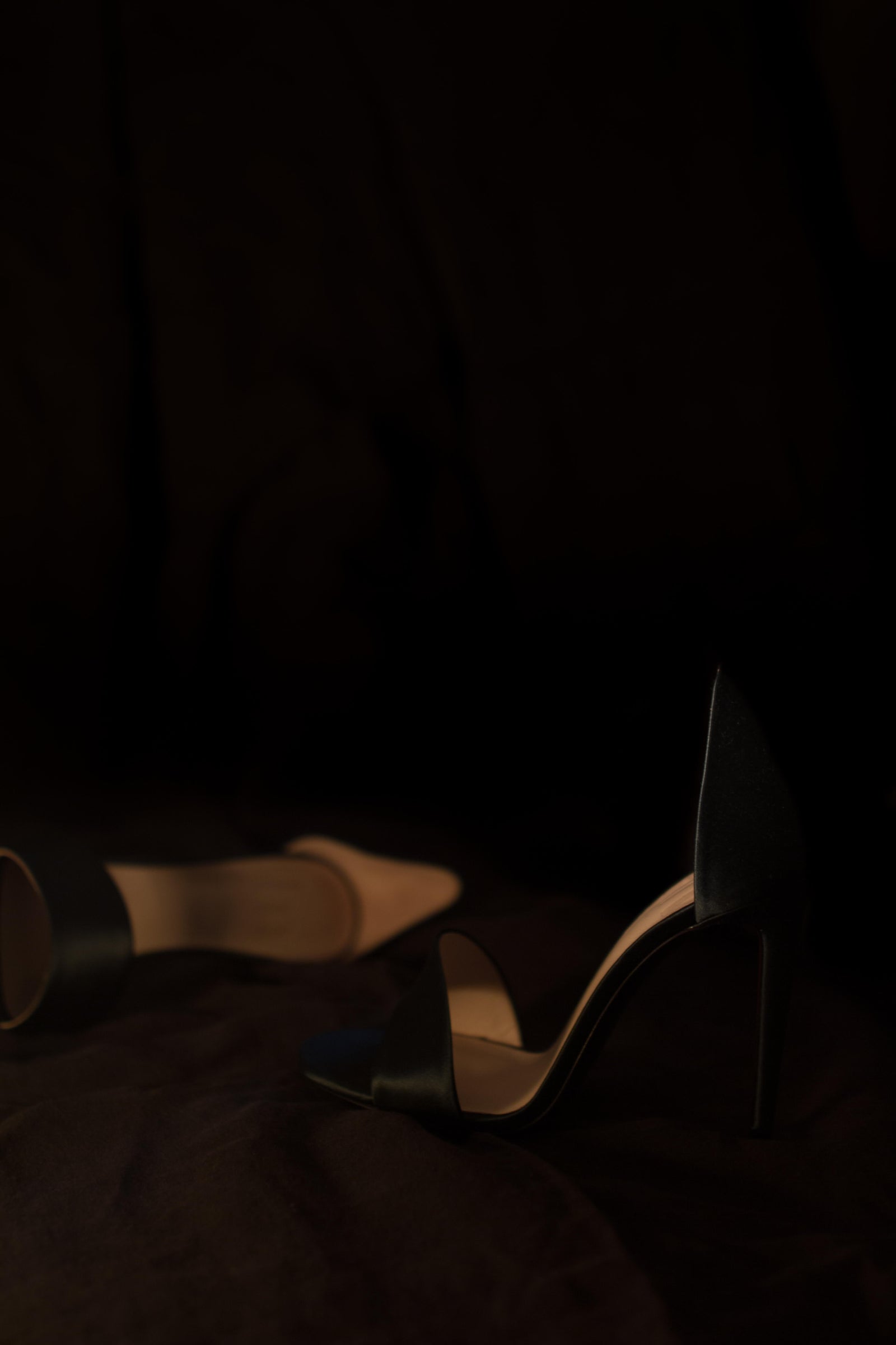 sandale talon aiguille en satin vert émeraude