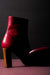 Edition Signature - boots N.002 en veau cuir lisse colori cerise La Ligne Numérotée  - seconde peaux - talon en bois