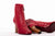 boots N.002 en veau cuir lisse - bottine double peaux - colori cerise La Ligne Numérotée - Edition Signature -  talon en bois de hetre